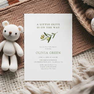 A Little Olive Minimalist Baby Shower Invitation