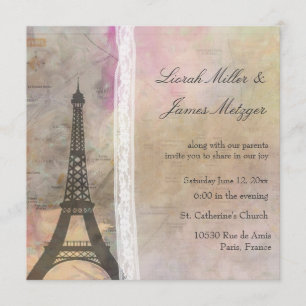 A little Paris ... a little lace wedding invite