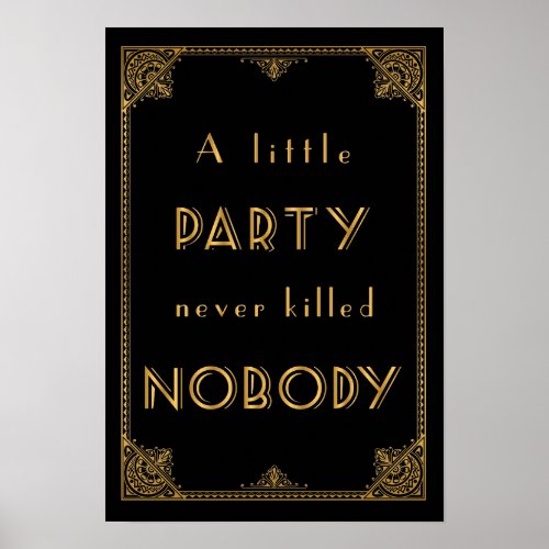 a little party gatsby inspired wedding sign