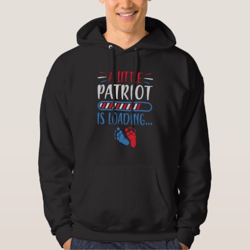 A Little Patriot Loading 4th Of July Pregnancy Ann Hoodie