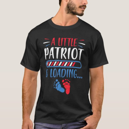 A Little Patriot Loading 4th Of July Pregnancy Ann T_Shirt