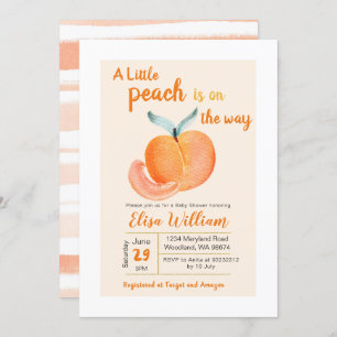 A little peach is on the way invitation