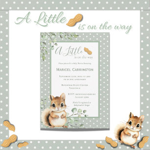 A Little Peanut Animal Theme Baby Shower Invitation