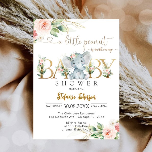A Little Peanut Baby Shower Invitation (Creator Uploaded)