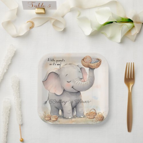 A Little Peanut Baby Shower  Paper Plates