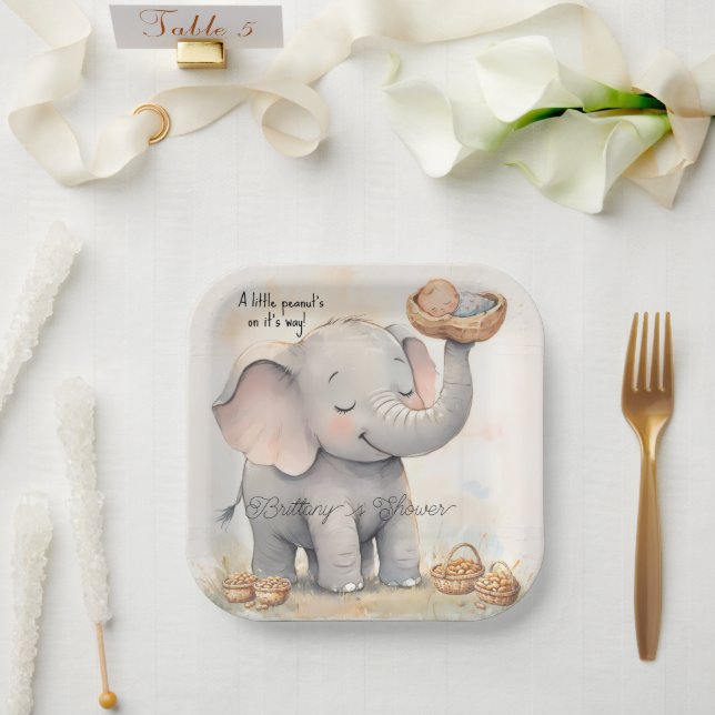 A Little Peanut Baby Shower  Paper Plates (Wedding)
