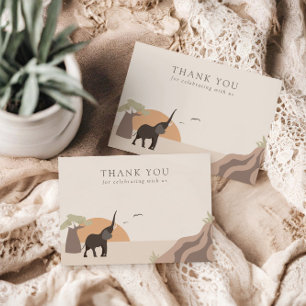 A Little Peanut Boho Jungle Safari Thank You Card