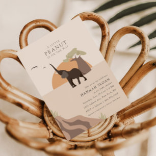 A Little Peanut Boho Safari Desert Baby Shower Invitation