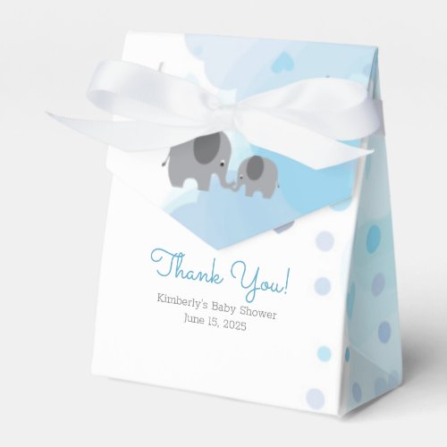 A Little Peanut Elephant Boy Baby Shower Favor Boxes