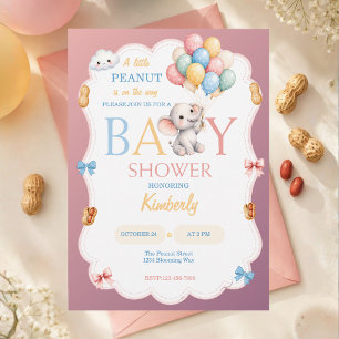 A little Peanut Gender Neutral Baby Shower Invitation