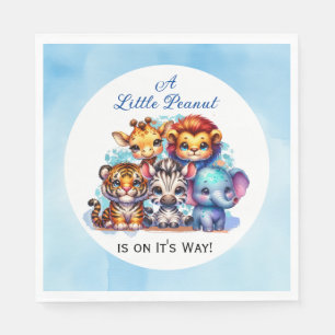 A Little Peanut is on It's Way Baby Shower Napkins
