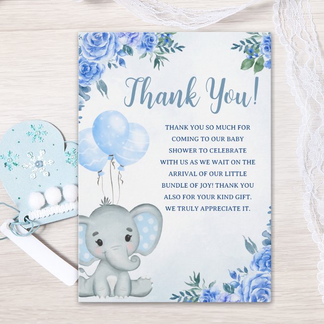A Little Peanut is on the Way, Baby Shower Boy Thank You Card (Creator Uploaded)