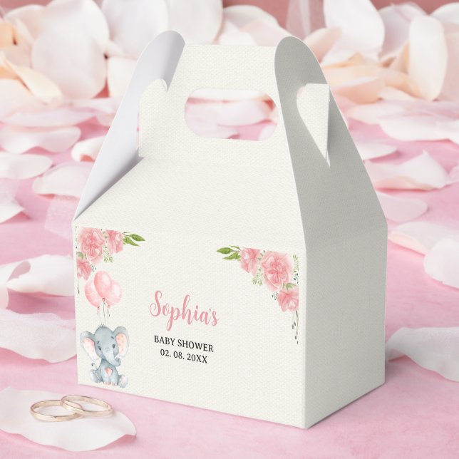 A Little Peanut is on the Way, Baby Shower Girl Favor Boxes (Wedding)