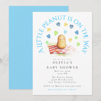 A Little Peanut is on the Way Baby Shower Invitation