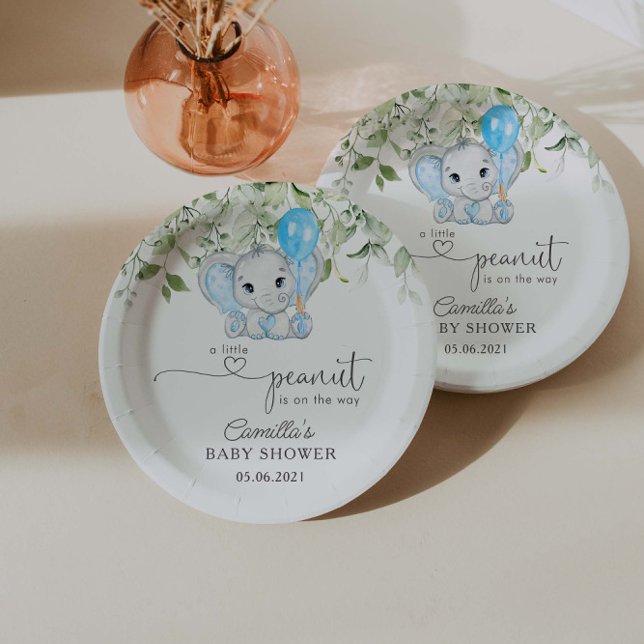 A Little Peanut Is On The Way Baby Shower  Paper Plates (Creator Uploaded)