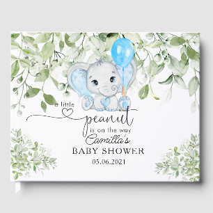 A Little Peanut Is On The Way Boy Baby Shower Guest Book