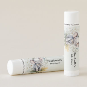 A Little Peanut Is On The Way Boy Baby Shower Lip Balm