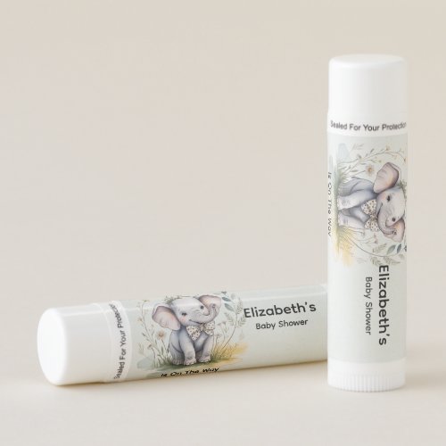 A Little Peanut Is On The Way Boy Baby Shower Lip Balm