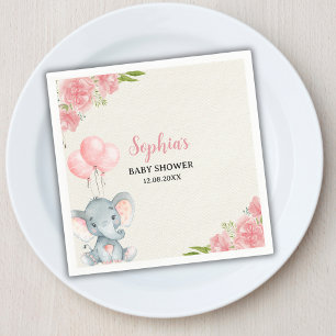 A Little Peanut is on the Way Elephant Napkins