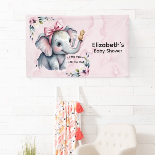 A Little Peanut Is On The Way Welcome  Banner