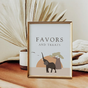 A Little Peanut Safari Desert Favors & Treats Poster
