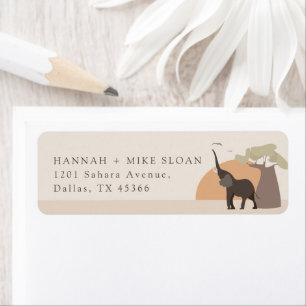 A Little Peanut Safari Desert Return Address Label