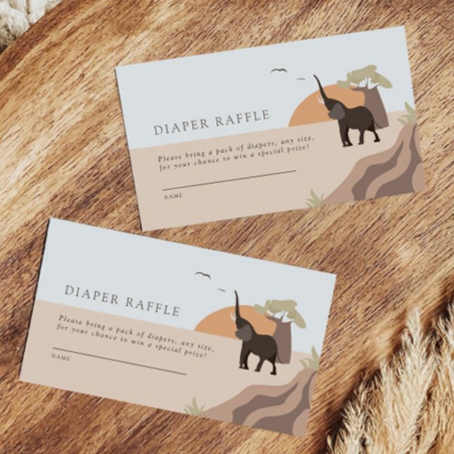 A Little Peanut | Safari Diaper Raffle Enclosure Card (Creator Uploaded)