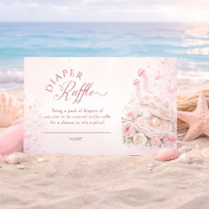 A Little Pearl Baby Shower Diaper Raffle Tickets Enclosure Card