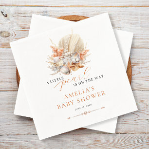 A Little Pearl Coastal Pearl Baby Shower Napkins