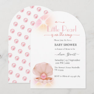 A little pearl is on the way Baby Shower Invitation