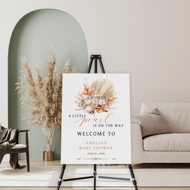 A Little Pearl Is On The Way Seashell Welcome Sign (Creator Uploaded)