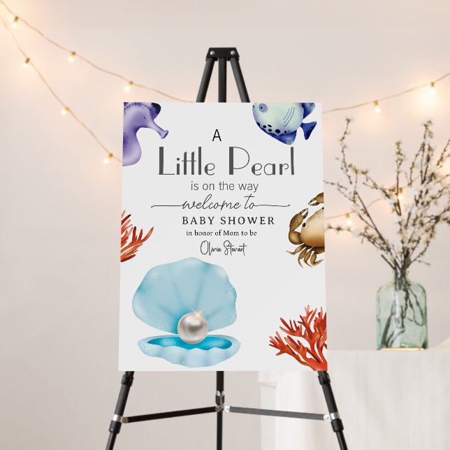 A little pearl  is on the way welcome sign (In Situ (Stand))