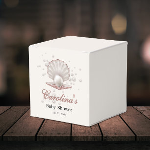 a little pearl under the sea baby shower favor boxes