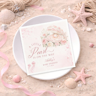 A Little Pearl Under The Sea Baby Shower Napkins