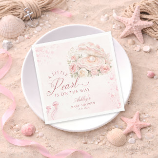A Little Pearl Under The Sea Baby Shower Napkins