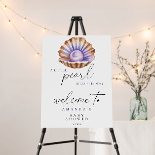 A little pearl - Welcome baby shower party Foam Board