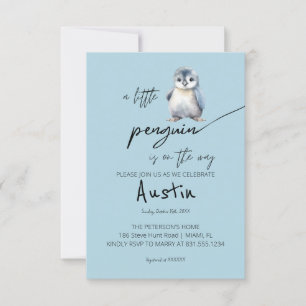 A little Penguin Baby Shower Invitation