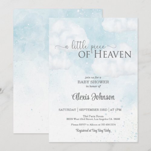 A Little Piece of Heaven Baby Shower (Boy)  