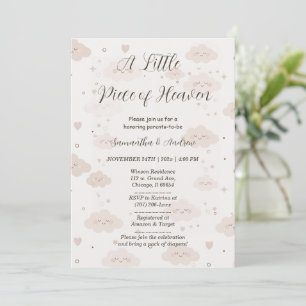 A Little Piece of Heaven Baby Shower Invitation