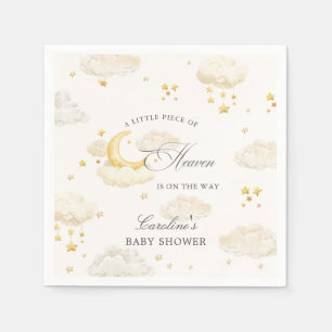 A Little Piece Of Heaven Dreamy Sky Baby Shower Napkins