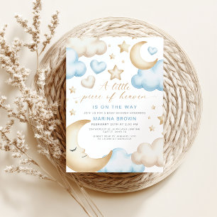 A little piece of heaven is on the way baby shower invitation