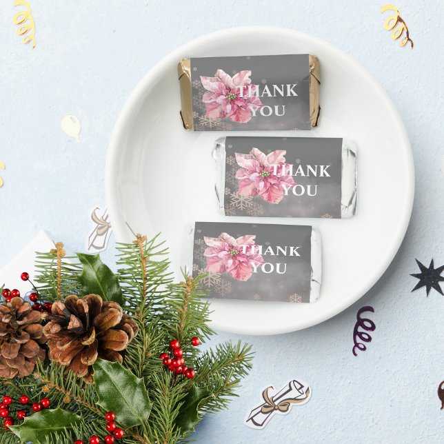 A little pink snowflake poinsettia hershey's miniatures (Creator Uploaded)