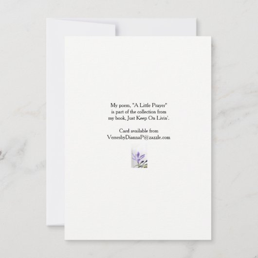 "A Little Prayer" Matte (Back)