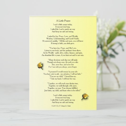 "A Little Prayer" Matte Yellow Rose Bud (Standing Front)