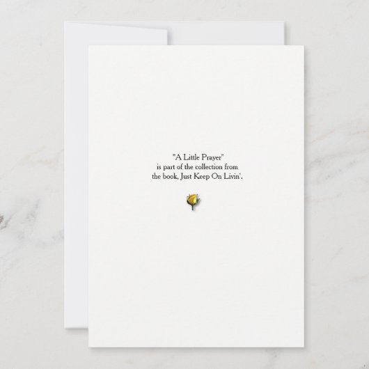 "A Little Prayer" Matte Yellow Rose Bud (Back)