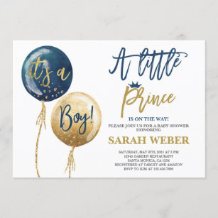 A Little Prince Baby shower Invitation