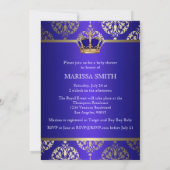 A Little Prince Baby Shower Invitation (Back)