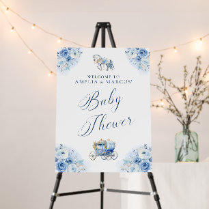 A Little Prince Boy Blue Baby Shower Foam Board