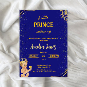 A Little Prince on his way Baby Shower Invitation