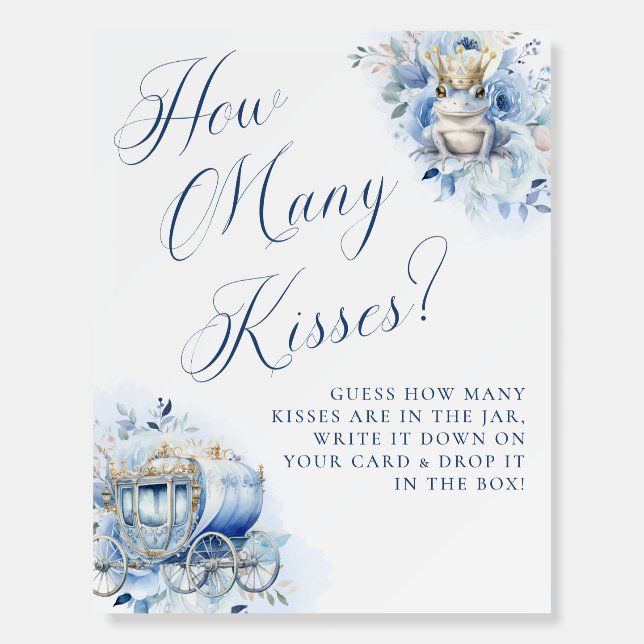 A Little Prince Royal Blue Shower Kisses Foam Board (Front)